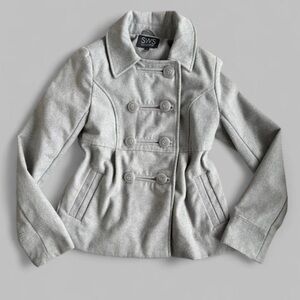 Gray Double-Breasted Pea Coat